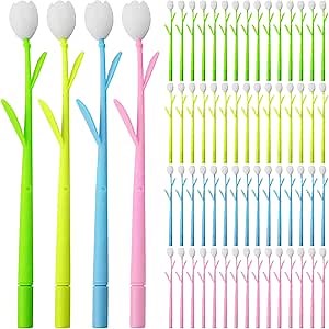 Color Changing Flower Pens, Gel Flower Pens Creative Gel Ink Changing Neutral Pen Cute Floral Change Ballpoint Pens for Office School Supplies, Teachers Student Gifts Black Ink 0.5mm (60 Pieces)