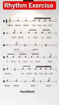 Basic Rhythm Exercises....... #musictheory #musicology #musiclearning #drums #sidedrum