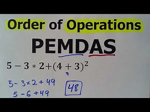 GED Math Lesson 20 / ☑️ Order of Operations PEMDAS