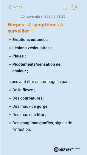 Herpès : 4 symptômes à surveiller !