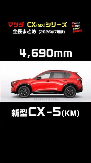 マツダ CX・MXシリーズ 全長まとめ（2026年7月版） #shorts