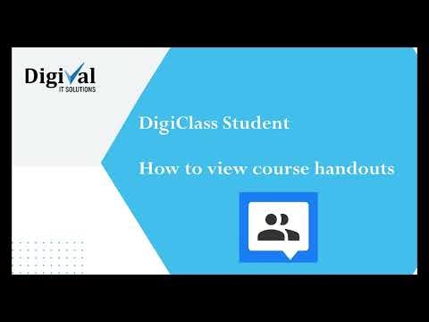 DigiClass Student - How to view Course handouts