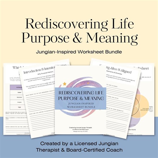 Rediscovering Life Purpose & Meaning | Jungian Worksheet Bundle for Self-reflection and Alignment - Etsy