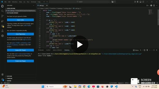 #python #pythonprogramming #technohacks #internship #coding #softwaredevelopment #learningjourney #aiandds | Yash Deulkar
