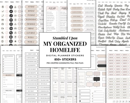 850  Home Management Digital Planner Stickers | Digital Planning Widgets | Chores, Finances, Inventory Trackers | Household iPad Goodnotes - Etsy Australia