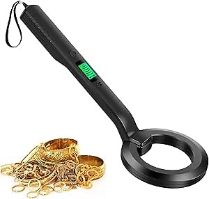 Hand Held Metal Detector, IP54 Metal Detector Pinpointer,Small Metal Detector with Audible & Vibration Alerts, 360° Portable Metal Detector,Waterproof Metal Treasure Finder for Metal Object