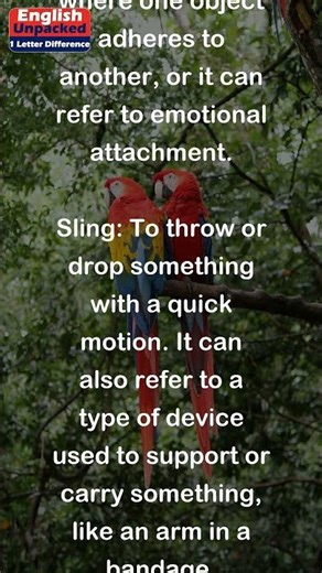 Cling and Sling (One Letter)
