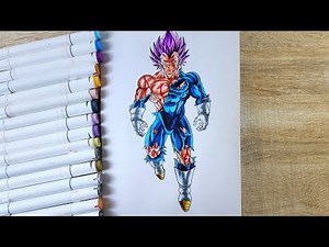 How to Draw Full Body Vegeta Ultra Ego 😱[ Dragonball ]
