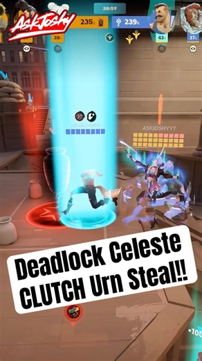 Deadlock Celeste CLUTCH Urn Steal!! 💰 👀 Gameplay Tip Build Guide How To Play #deadlock #fpsgames