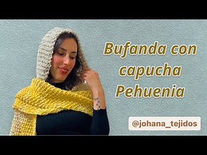 Pehuenia hooded scarf. Knitted on two needles. In one piece. Step-by-step tutorial.