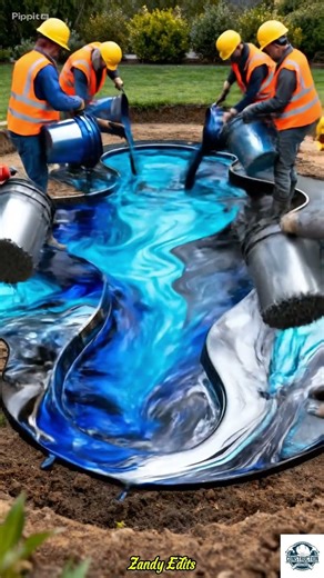 I Built a Shark Swimming Pool in My Backyard (From Scratch) #interiordesign #epoxyfloor