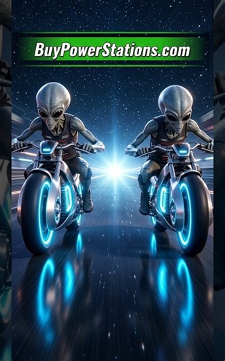 Alien Motorcycle Grand Prix GP Racing, Power Station, Sport Bike, Solar Generator, UFO, UAP, Welding