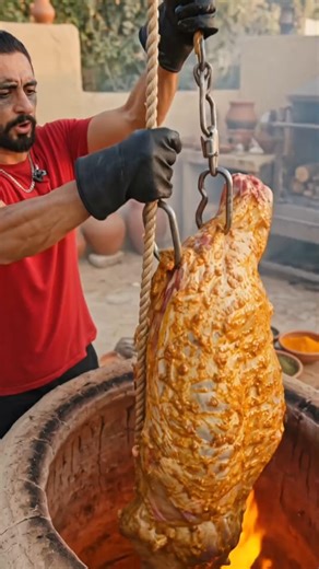 Traditional Goat Tandoor Roast 🔥 Satisfying Mukbang Asmr #asmrfood #mukbang #goatroast #tandoor