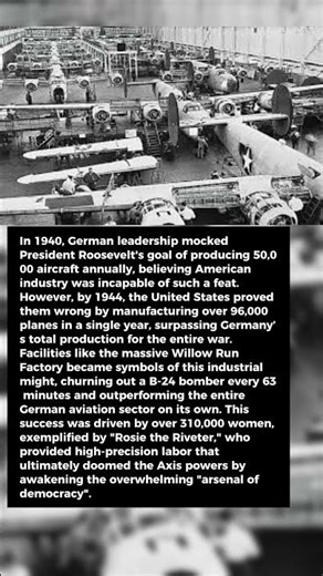 Germany Laughed. Then America Built 96,000 Planes! #worldwarii #history