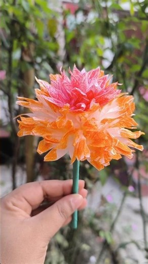 How to make an easy tissue paper flower #shorts #ytshorts #viralshorts #trending #satisfying