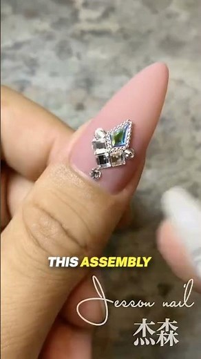 Swarovski Luxury Crystal Nail Art Tutorial 💎✨ | Elegant Gemstone Design Step by Step