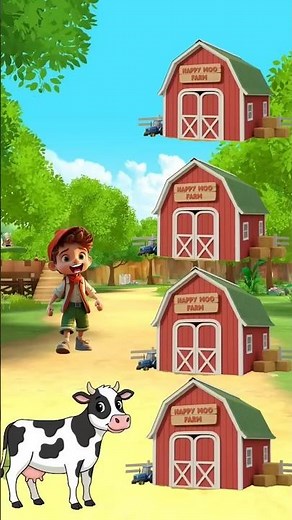 Bantu cari kandang sapi yuk🐄 #animasi #kartun #kartuntempel