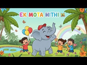 Ek Mota Haathi | Hindi Cartoon Rhyme for Kids | Funny Elephant Song | Bachchon Ki Pyari Kavita