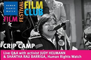 In case you missed today's live Q&A following the documentary CRIP CAMP with Disability Rights activist Judy Heumann HRW's Shantha Rau Barriga, here is a recording. Watch Crip Camp on Netflix and then join us for this recorded Q&A highlighting the interconnection between social justice movements in the US and globally. | Human Rights Watch