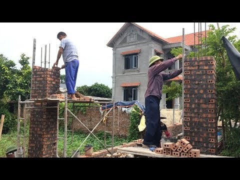 How To Build A Solid Brick Pillar On Soft Ground - Build Gate Pillars