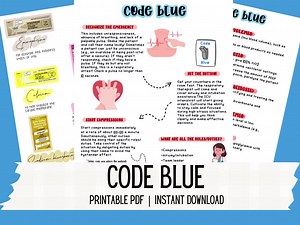 Code Blue ICU Nursing Study Guide | Critical Care Notes | Emergency Nurse | Cardiac Meds | ACLS Drugs | Nursing Student Instant Download PDF - Etsy