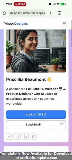 Build Your React Portfolio Website in Minutes ⚡ | Priscy Designs Template #reactjs #react #html #css