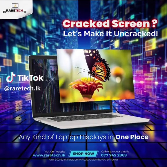 Is your laptop screen giving you trouble? Don't stress! RareTech is here to save the day! 🌟 Why Choose RareTech? Expert repairs for all laptop screen types 💻🔧 Fast, reliable service to get your laptop looking brand new 🛠️ 📞Call us on 077 745 2869 🌐 Visit our Website at www.raretech.lk 📍Unit 302-B, 1st Floor, Unity Plaza, Colombo 04, Sri Lanka Don't let a cracked screen hold you back. Trust RareTech to fix it quickly and affordably. Your laptop will thank you! 🚀 . . . . . #RareTech #Lapto