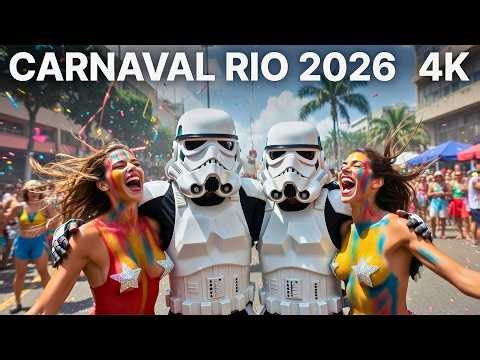 Rio Carnival Beach Party 🇧🇷 Ultimate Brazil Street Celebration Walk in 4K