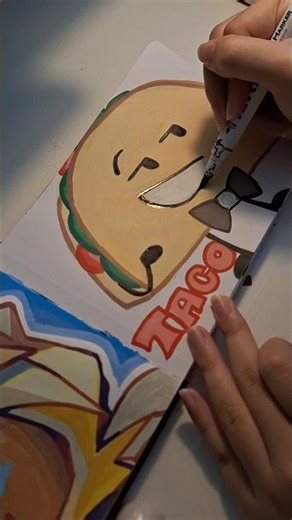 using the default font lol // taco from inanimate insanity (part 20) #acrylicart #inanimateinsanity