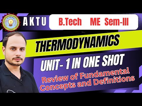 Unit-1 ONE SHOT I Thermodynamics Crash Course I Gateway Classes I AKTU I
