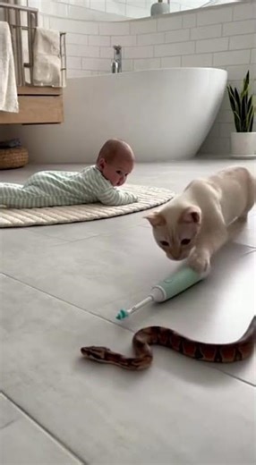 Cat vs Snake Inside House