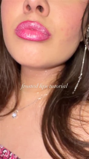 Swastika Gupta | Creator on Instagram: "Frosted lips tutorial✨ Products used: @kikomilanoindia @kikomilano @lovecolorbar . #instagram #instagram #makeup #reels #lipstick"