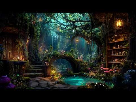 Magical Forest Ambience 🌿 Healing Music for Sleep, Study & Focus | Enchanted Exotic Plants Hollow
