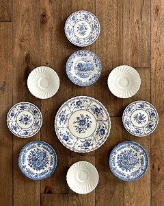 Vintage Blue & White Transferware Plates English Tableware and Decor - Etsy