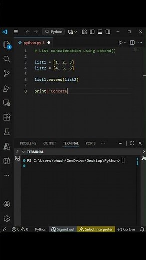 Python List Concatenation in 15 Seconds #coding #programming #python