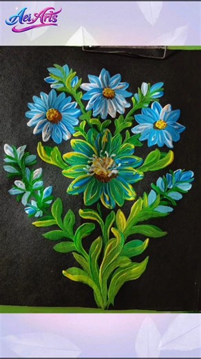 “Beautiful Flower Art Tutorial 🌸 | Easy & Satisfying Painting for Beginners |” #art #viral #flowers