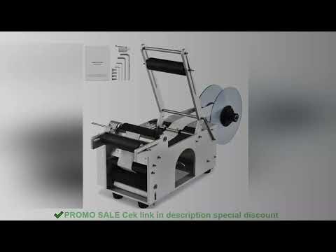 SucceBuy Semi-Automatic Round Bottle Labeling Machine 20-50pcs/min Electric Label Applicator for Bot