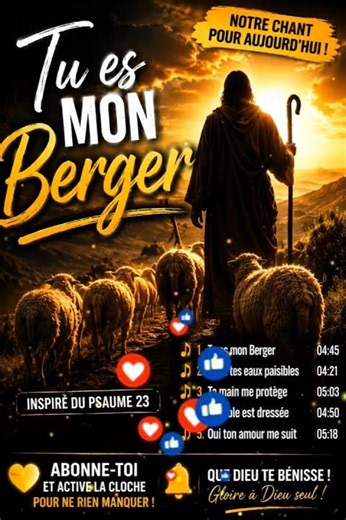 TU ES MON BERGER 🙏 | Chant Inspiré du Psaume 23 | Louange & Paix Divine