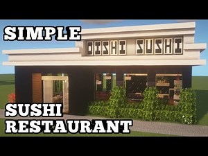 Minecraft Simple Sushi Restaurant | How to build Minecraft sushi restaurant | Minecraft Tutorial