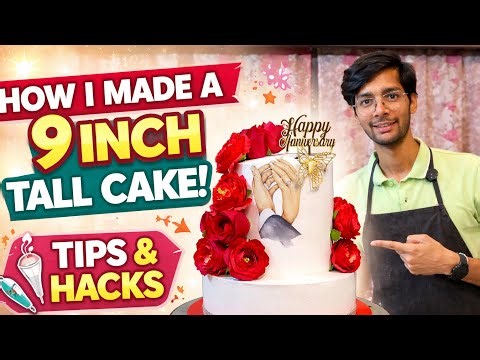 9-Inch Tall Cake from Scratch: Step-by-Step Guide with Expert Hacks #homebaker #vlogs