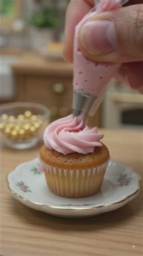 🧁 Watch an Amazing AI-Generated Miniature Cupcake Baking Video! 🤖✨#aifoodshorts #aifoodvideo