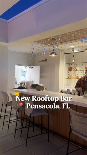 Beautiful new rooftop bar in Pensacola, Florida — The Rooftop located on top of Pensacola Little Theatre. An easy drive from Baldwin County, Alabama, and a great spot for drinks, views, and spending a day or evening in downtown Pensacola. 🥂 📍400 S Jefferson St | Chace S Yamagata