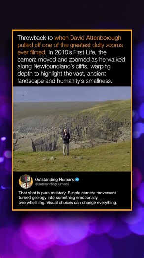 Throwback to when David Attenborough pulled off one of the greatest dolly zooms ever filmed.