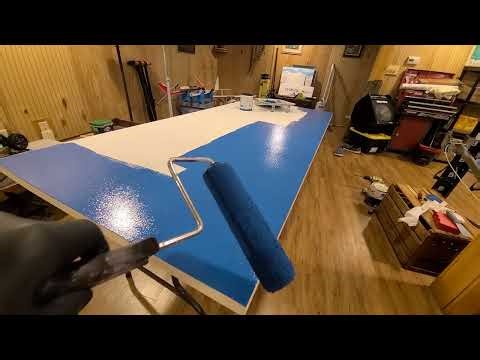 36 x 80 slot car layout Foam insulation & paint completed.