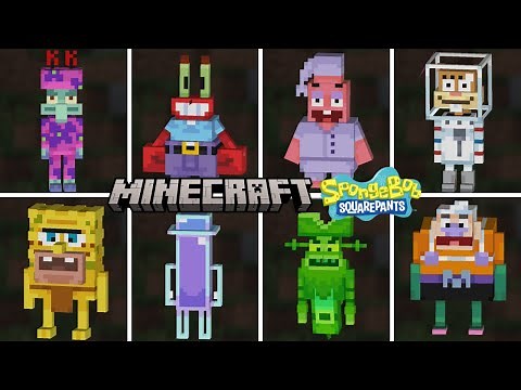 Minecraft Spongebob Squarepants DLC - All Characters/Skins