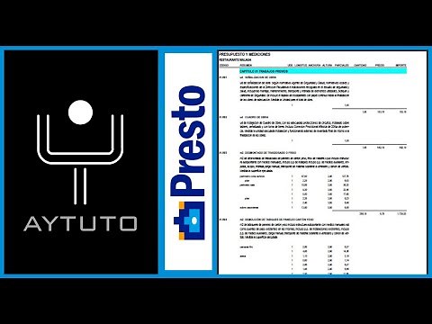 Exportar mediciones y presupuesto a PDF en PRESTO