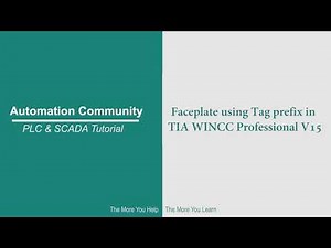 TIA WINCC Professional Faceplate using Tag prefix in In English