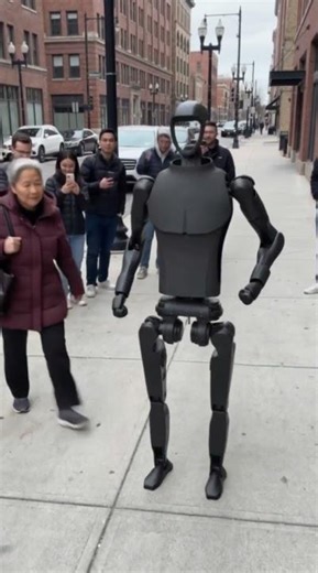 Grandma totally wrecked the robot🤣