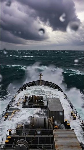 POV Cargo Ship vs 70ft Waves in Southern Ocean – Extreme Storm Survival!