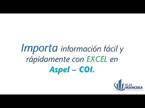 Importando información en COI desde Microsoft Excel.